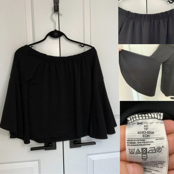Banana Republic Bell Sleeve Off Shoulder Top - Picture 1 of 6
